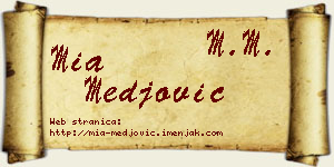 Mia Međović vizit kartica